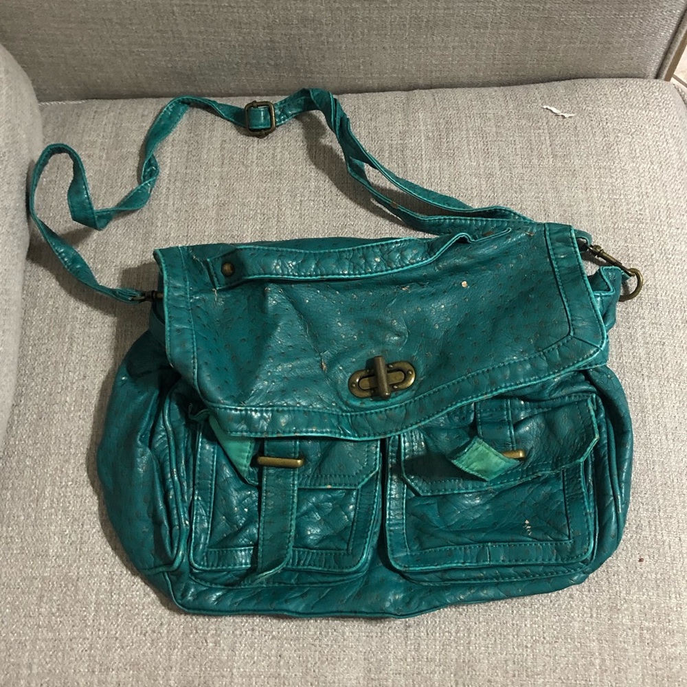 Teal crossbody bag
